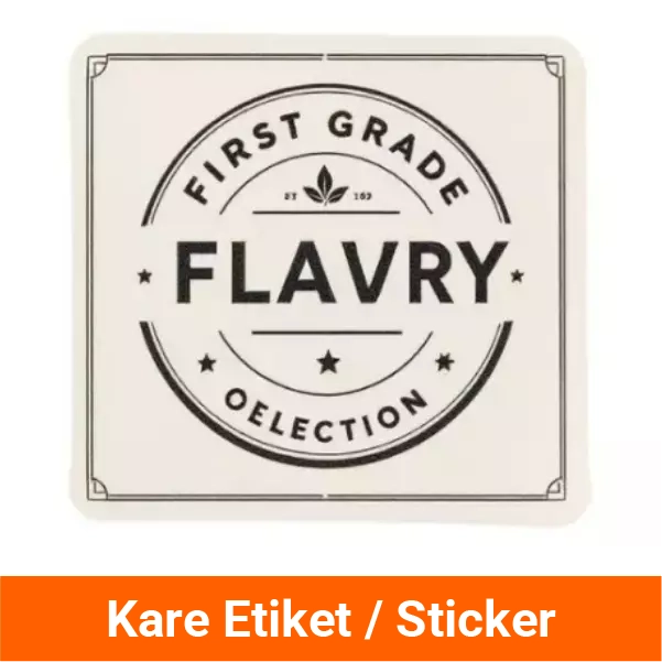Kare Etiket Sticker