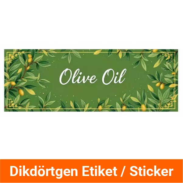 Dikdörtgen Etiket Sticker