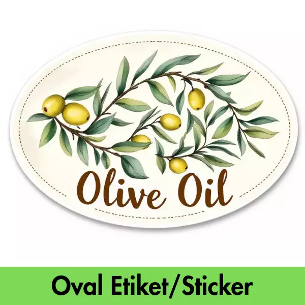 Oval Etiket / Sticker