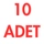 10 ADET 