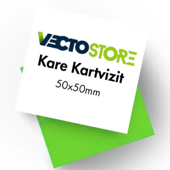 Standart Kartvizit 350gr/m2 kağıt 50x50mm