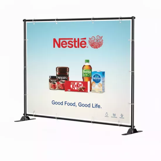 Backdrop Stand Branda baskılı LARGE-1 210X90-365X243 cm