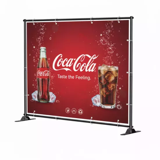 Backdrop Stand Branda baskılı LARGE-2 210X90-305X305 cm
