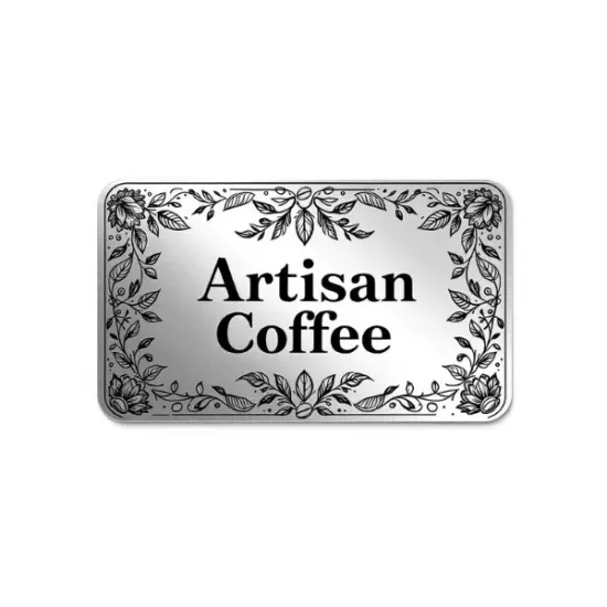 Dikdörtgen Metalize Etiket / Sticker