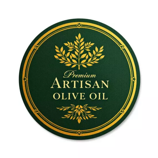 Yuvarlak Kuşe Etiket / Sticker 