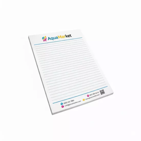 Ekonomik Bloknot 13,5X19,5cm 50 Sayfa 70 Gr 1.Hamur üstten tutkallı - DÖRT RENK 