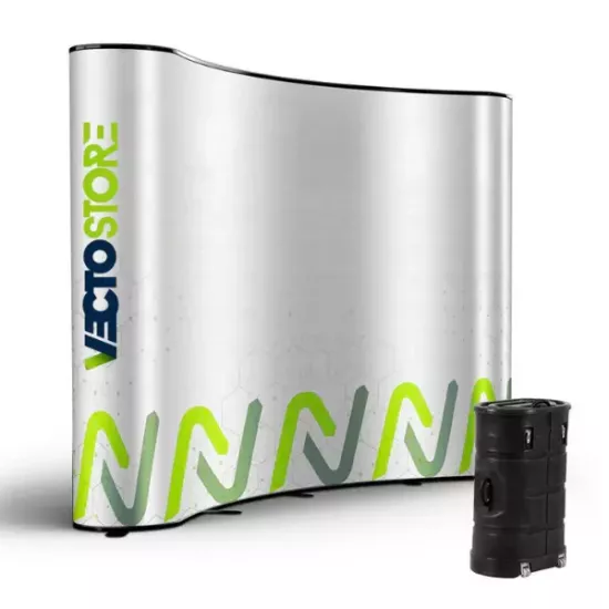 Örümcek Stand 3 Panel Oval (3x3) Baskı ve Tasarım Dahil 