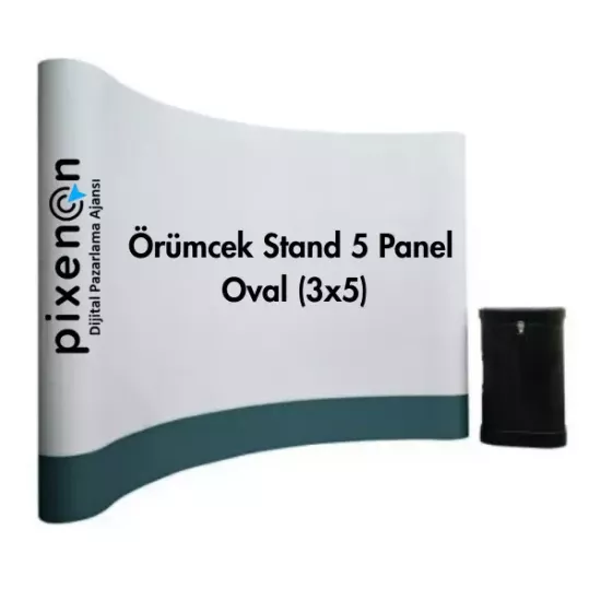 Örümcek Stand Oval 5 Panel (3x5) Baskı ve Tasarım Dahil 