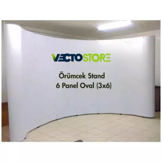 Örümcek Stand 6 Panel Oval (3x6) Baskı ve Tasarım Dahil 