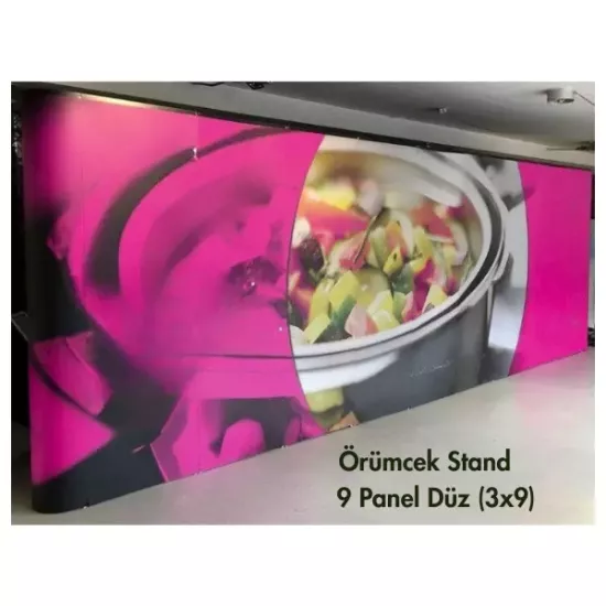 Örümcek Stand 9 Panel Düz 3x9 (Baskı ve Tasarım Dahil)
