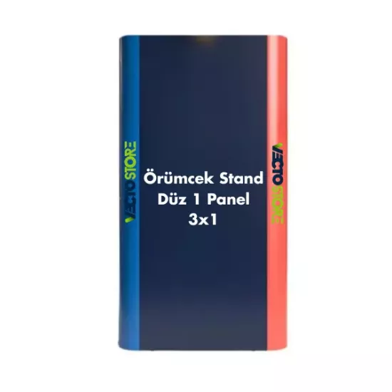 Örümcek Stand Düz 1 Panel (3×1) Baskı ve Tasarım Dahil 