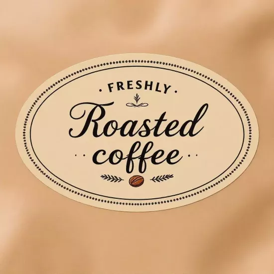 Oval Kraft Etiket / Sticker