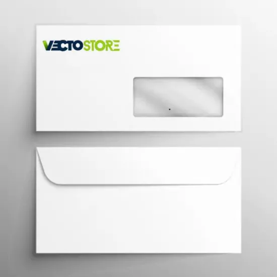 500 ADET Pencereli Diplomat Zarfı (24x10.5cm) Ön Yüzey Dört Renk Baskı