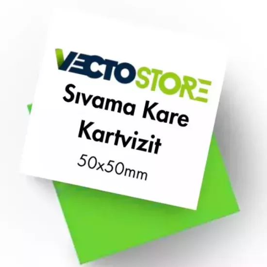Sıvama Kartvizit Kare 700gr Kuşe 50x50mm