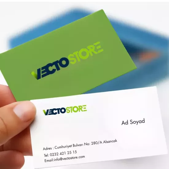 Standart Kağıt Kartvizit 350gr/m2 kağıt 85x50mm 